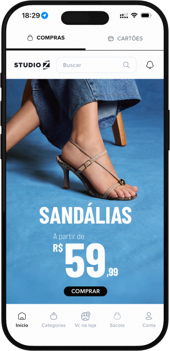 App rodando no smartphone