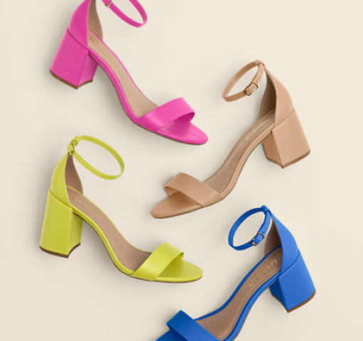 Sapatos de várias cores