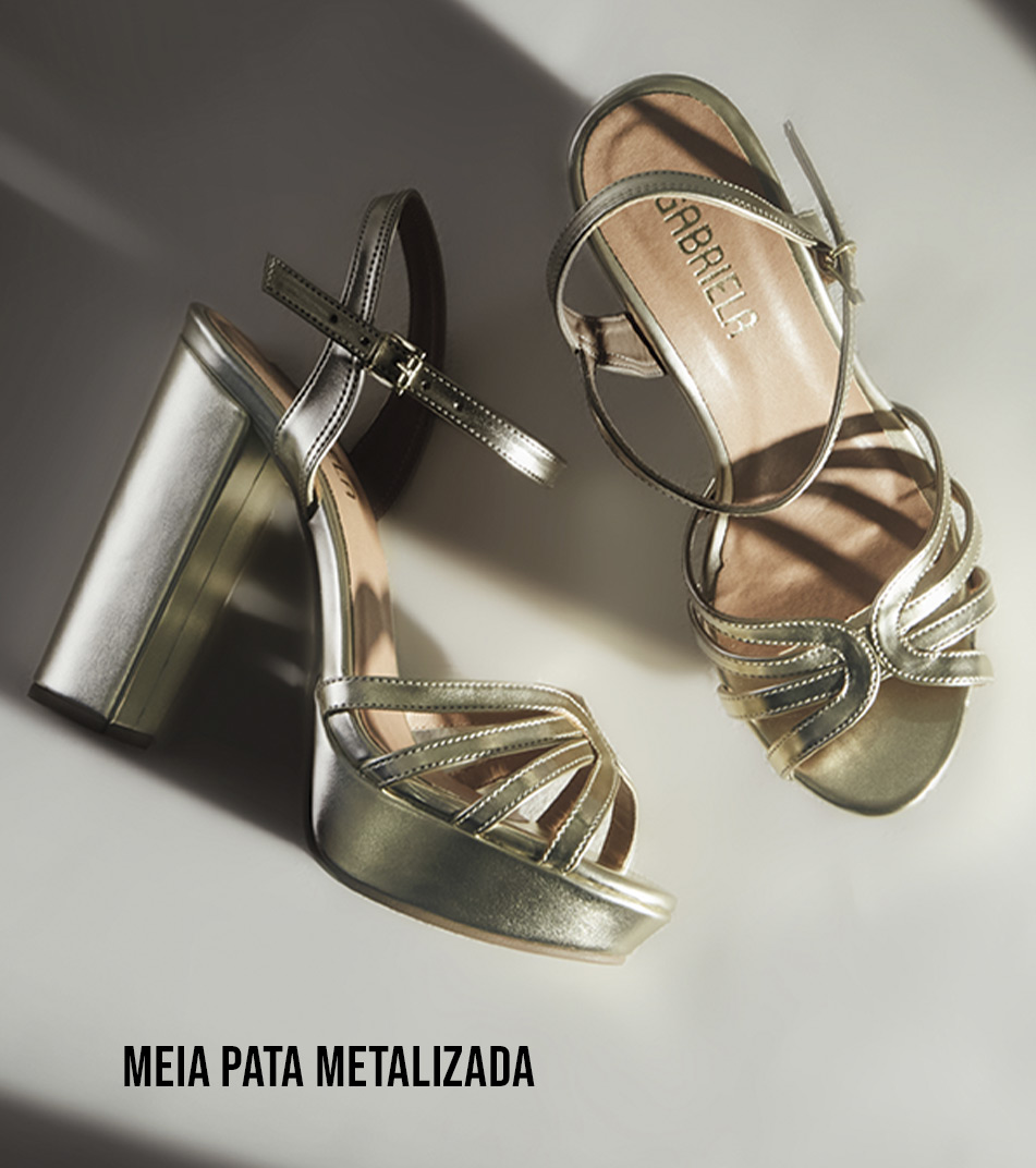 Meia pata metalizada