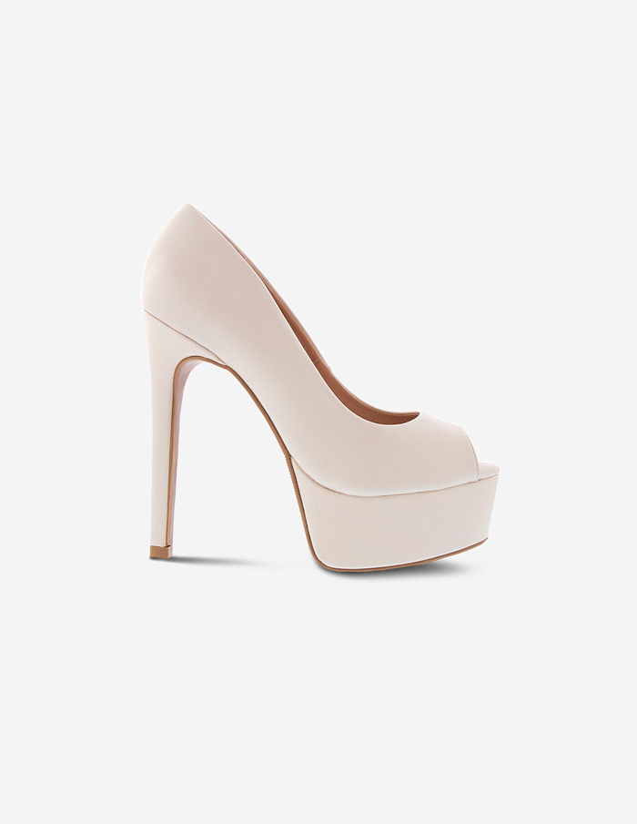 Peep Toe Gabriela Meia Pata Off White