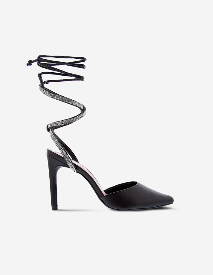 Scarpin Gabriela Amarração Preto